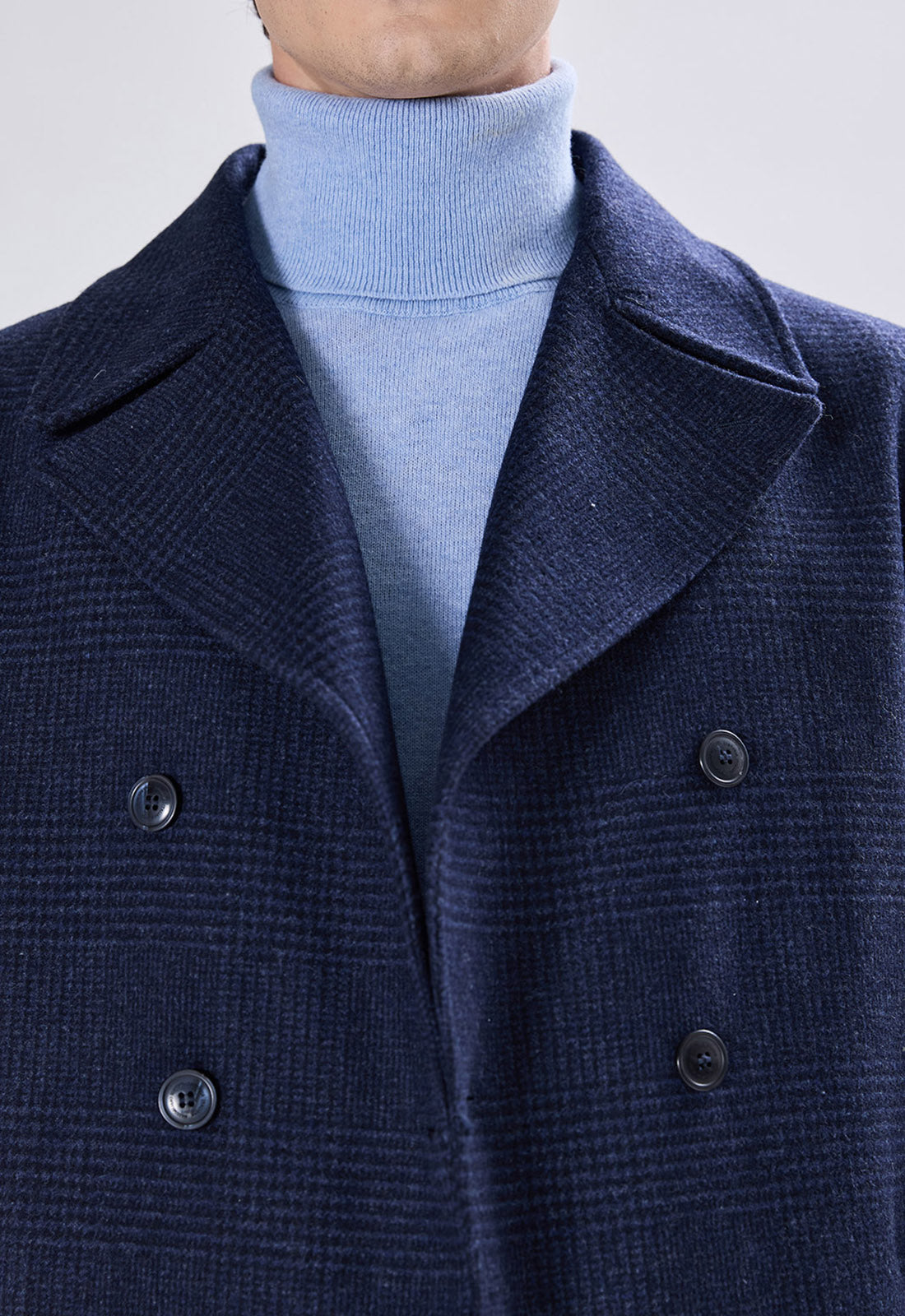 Double-breasted Check Coat