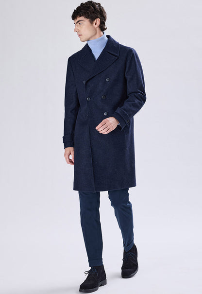 Double-breasted Check Coat