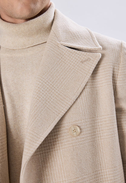 Double-breasted Check Coat