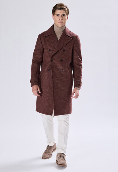Double-breasted Check Coat