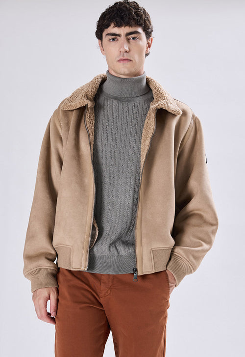 Bomber Montone Scamosciato